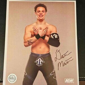 AEW Dante Martin Autographed 8x10 Top Flight All Elite Wrestling Crate Exclusive